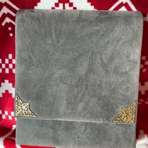 Gray Suede Clutch/Handbag